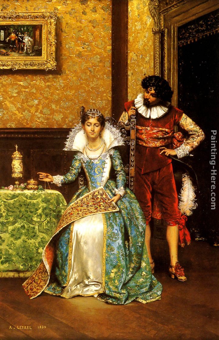 Adolphe Alexandre Lesrel The Attentive Courtier